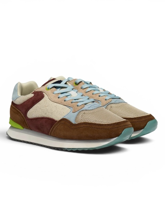 Hoff Shoes - HOFF Women’s Sz 10 Reno Sneakers Suede Colorblock Multi Color Tan Brown Red